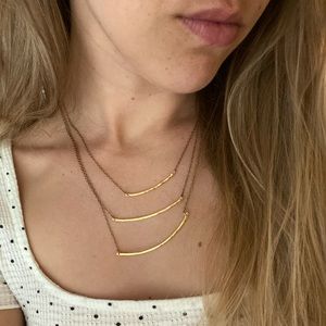 Gorjana Gold 3 Bar Necklace